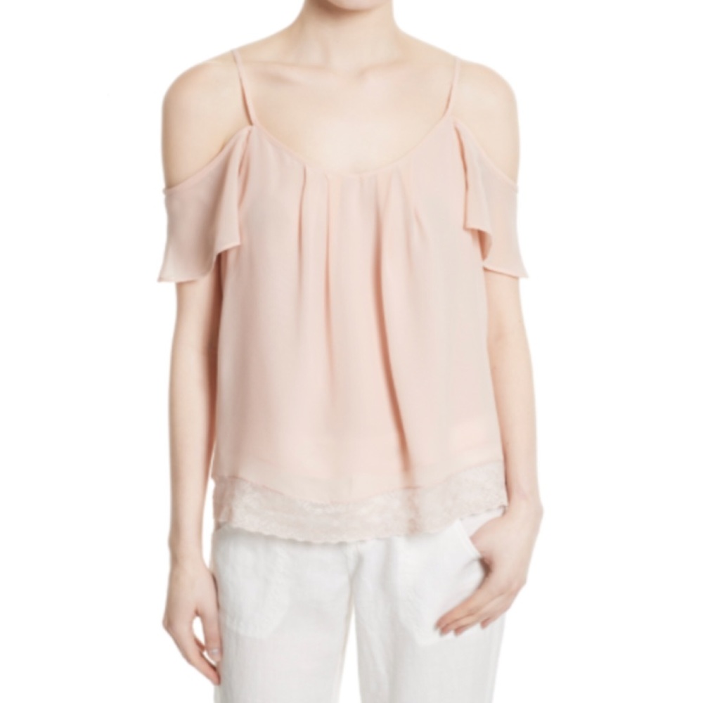 Joie Adorlee B Off the Shoulder Silk Top NWT